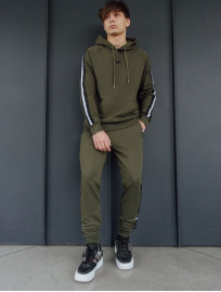 Komplet dresowy Staff interlock khaki