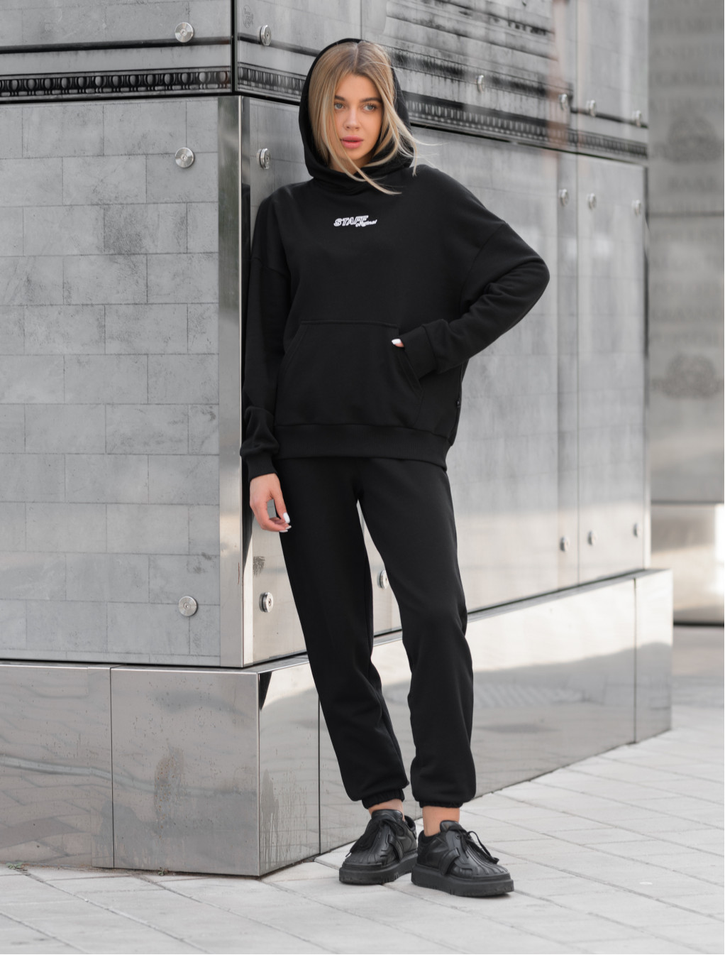 Damski dres sportowy Staff st black oversize