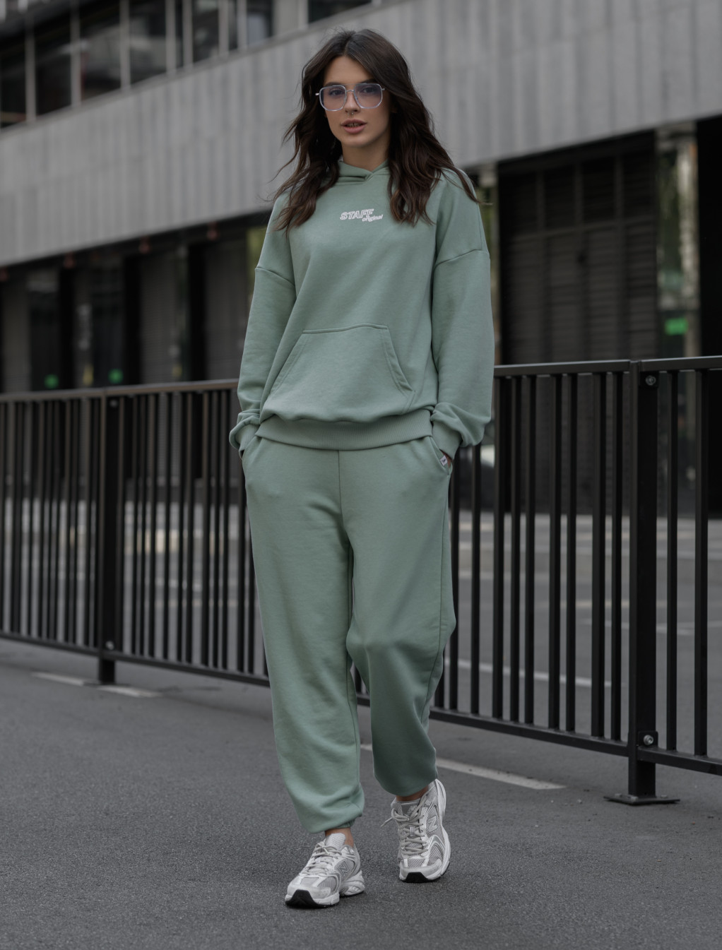 Damski dres sportowy Staff st light green oversize