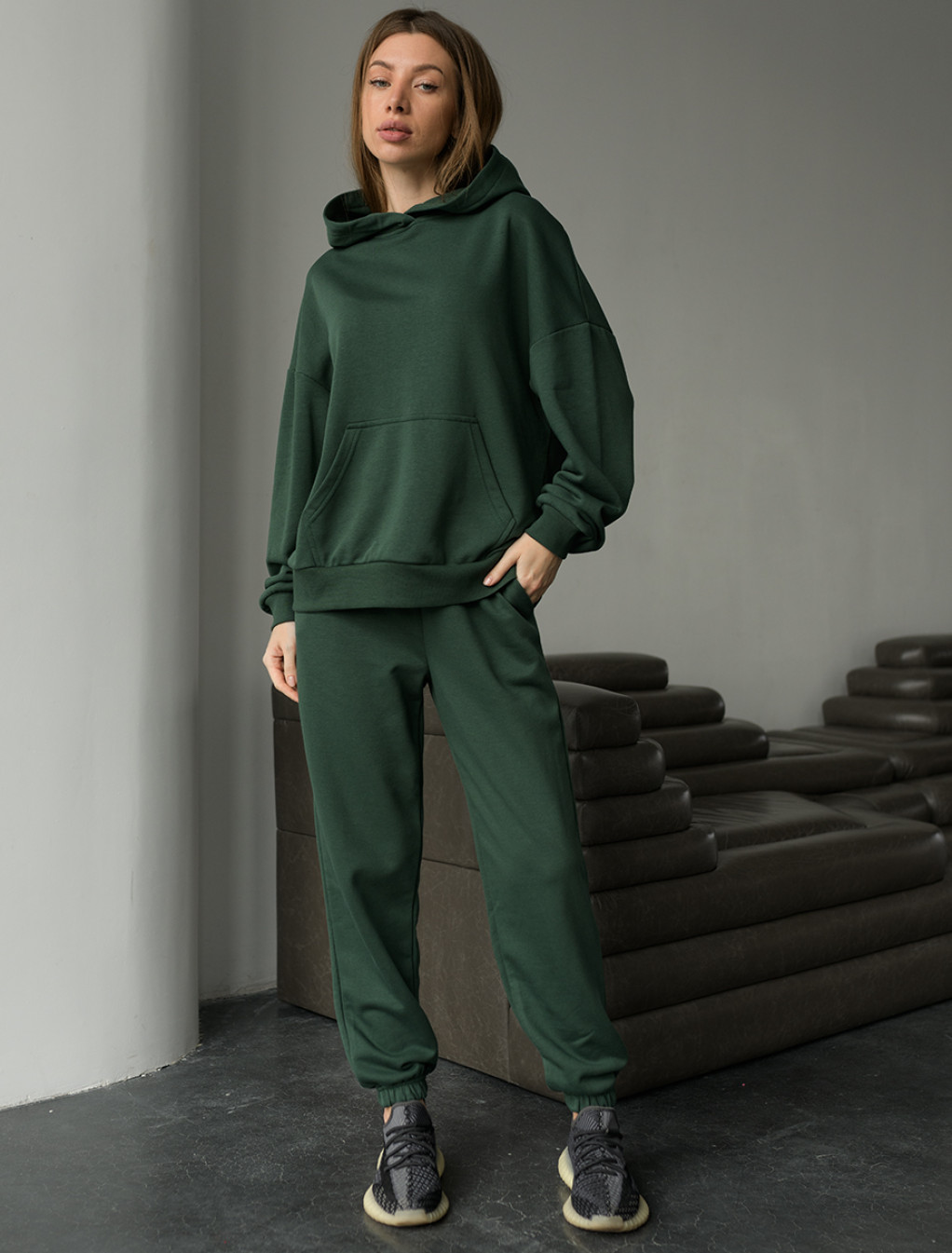 Damski dres sportowy Staff sa green oversize