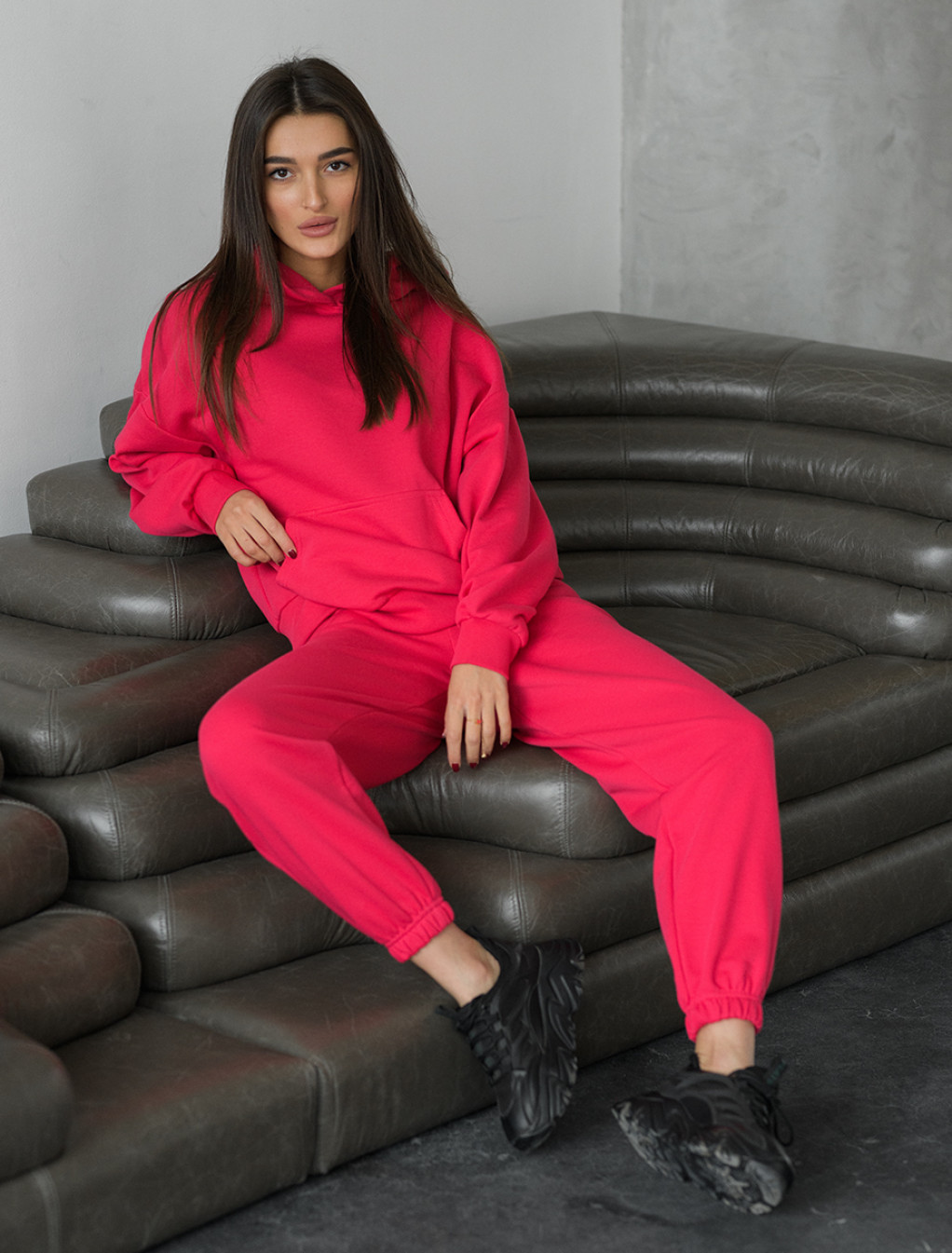 Damski dres sportowy Staff sa rich red oversize