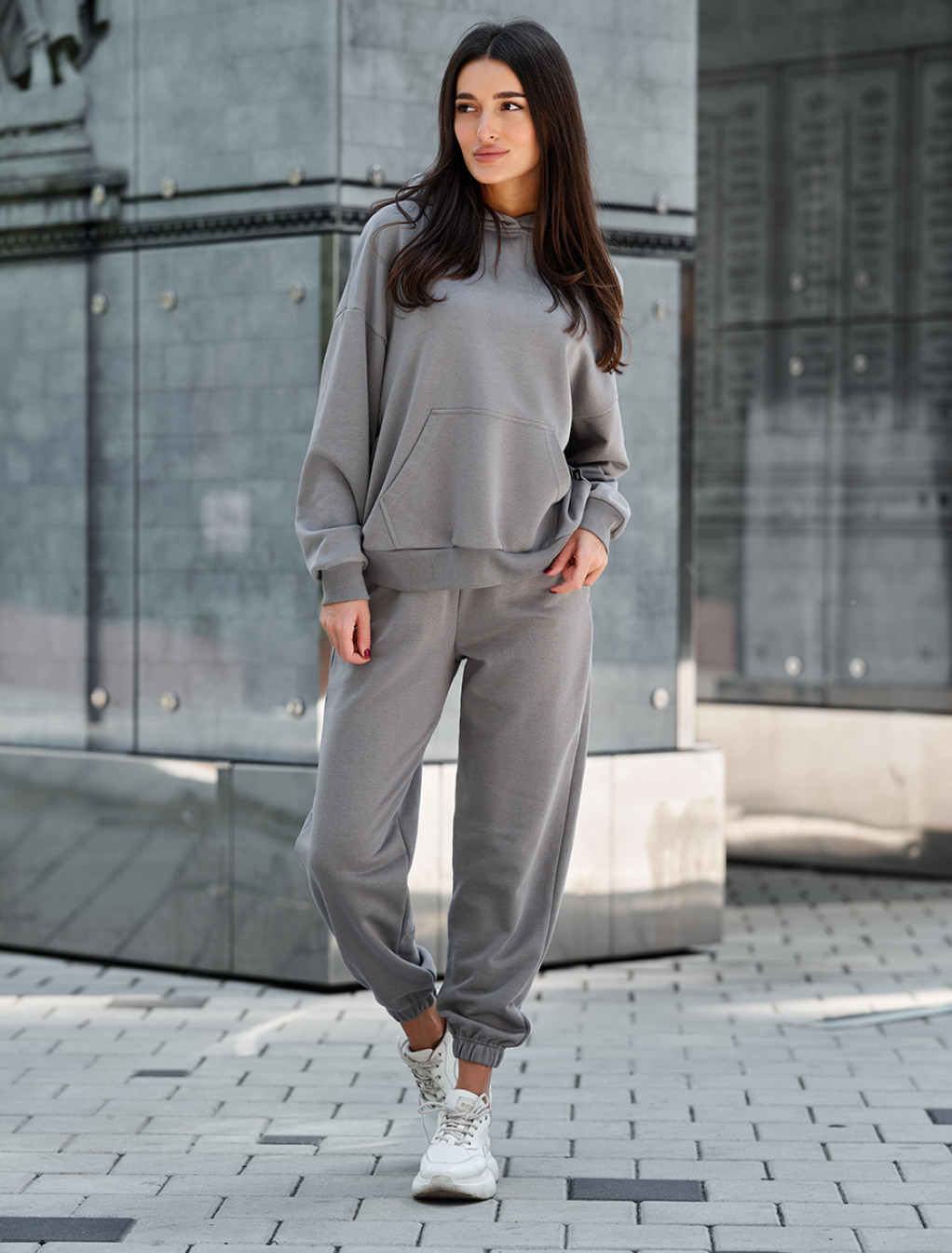 Damski dres sportowy Staff sai gray oversize