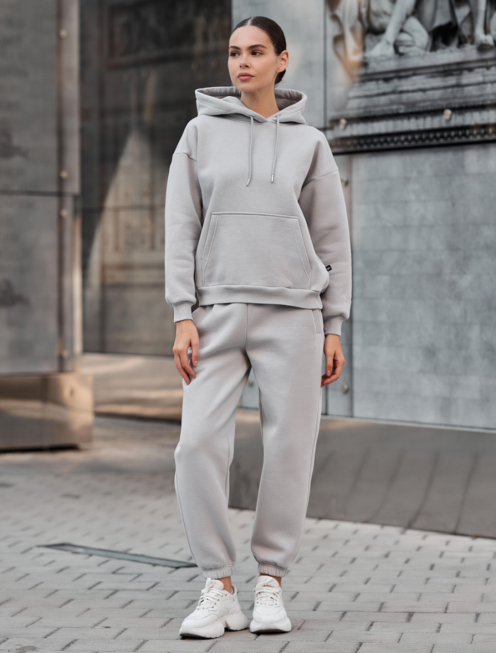 Damski dres Staff nexa light gray oversize fleece