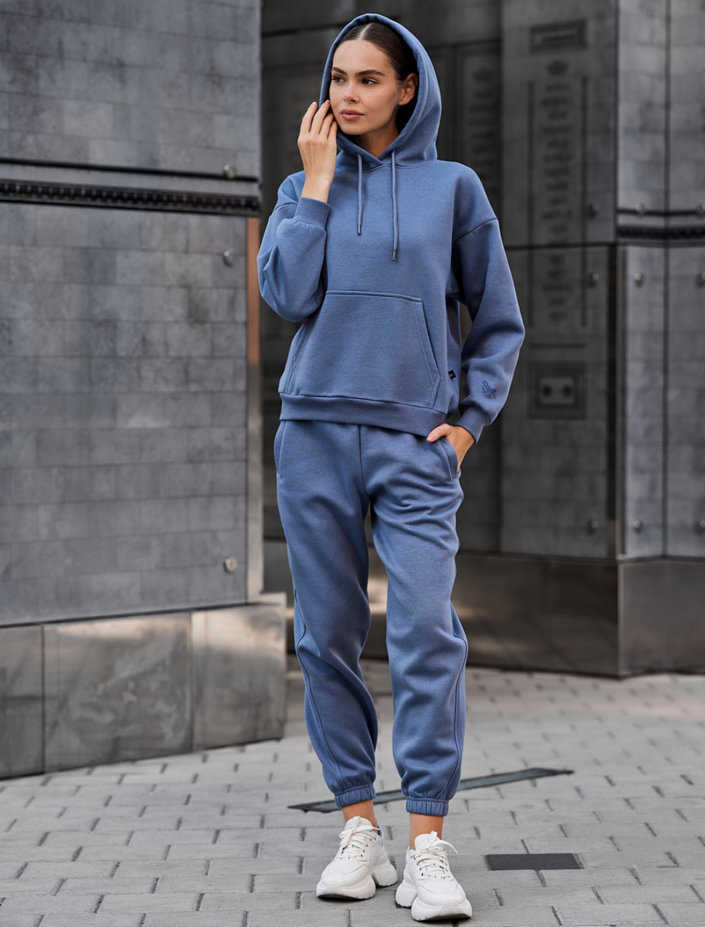 Damski dres Staff nexa blue oversize fleece