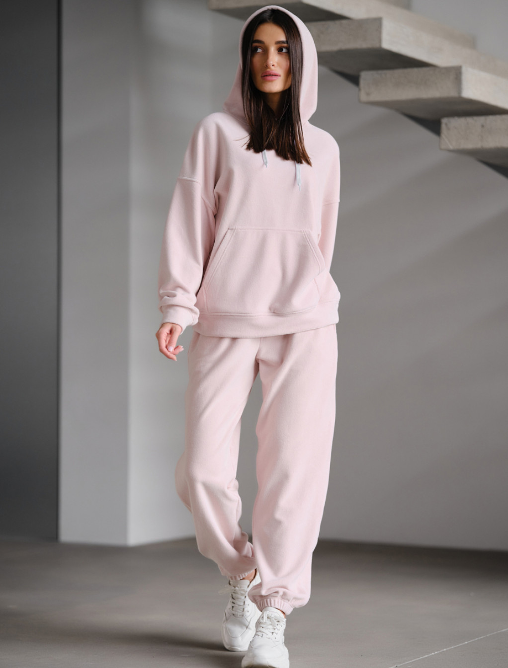 Damski dres Staff nu pink fleece oversize