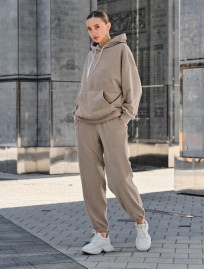 Damski dres Staff nu beige fleece oversize