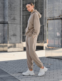 Damski dres Staff nu beige fleece oversize