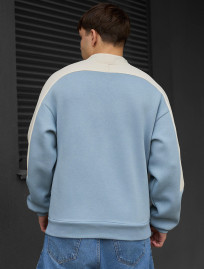 Bluza Staff light blue & milk oversize fleece