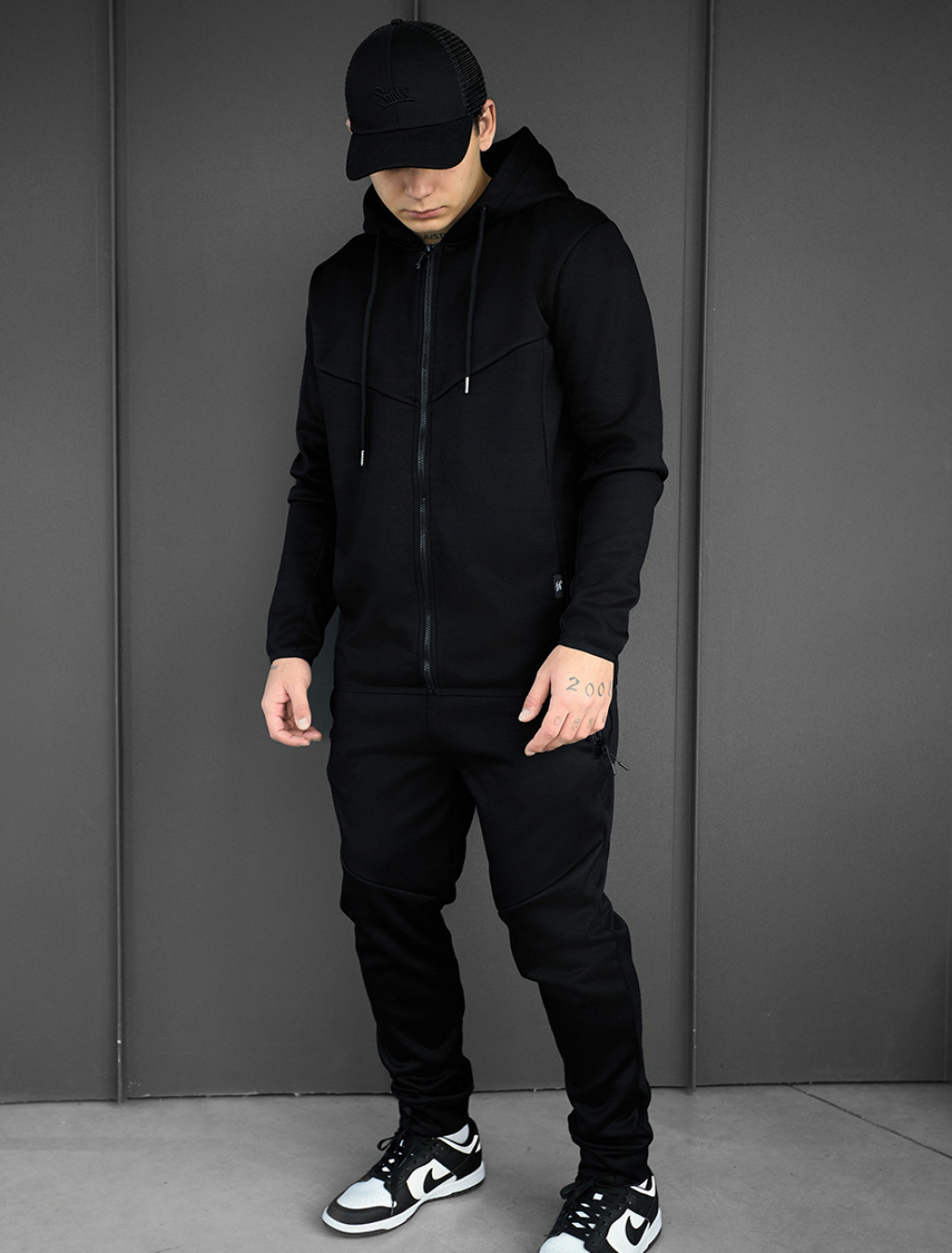 Dres Staff tr zip black fleece