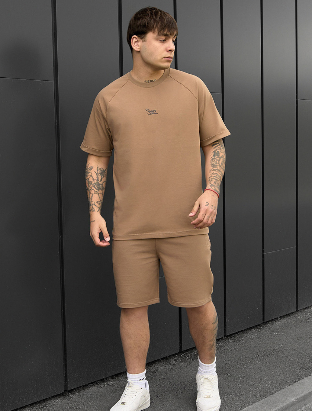 Komplet koszulka + spodenki Staff mb brown