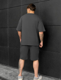 Komplet koszulka + spodenki Staff kas dark gray oversize