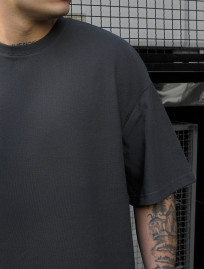 Komplet koszulka + spodenki Staff vic dark gray oversize