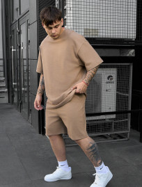 Komplet koszulka + spodenki Staff vic brown oversize