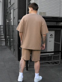 Komplet koszulka + spodenki Staff vic brown oversize