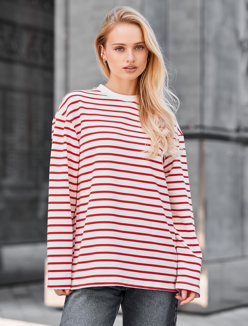 Longsleeve Staff os bordo & white