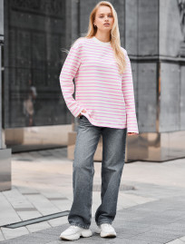 Longsleeve Staff os pink & white