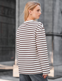 Longsleeve Staff os brown & white