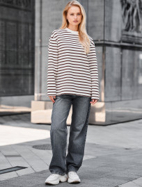 Longsleeve Staff os brown & white