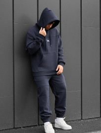 Dres Staff say navy logo fleece