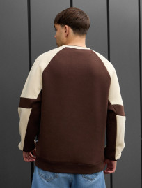 Bluza Staff logo brown & brown oversize fleece