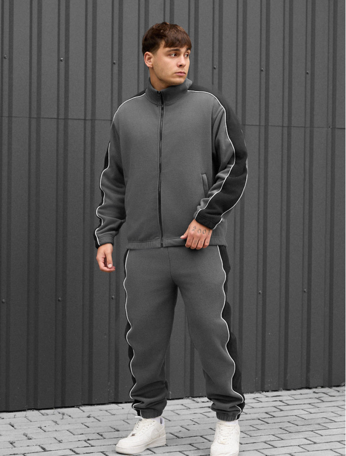 Dres Staff eli gray & black reflective fleece