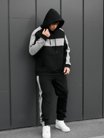 Dres Staff rik black & gray oversize fleece