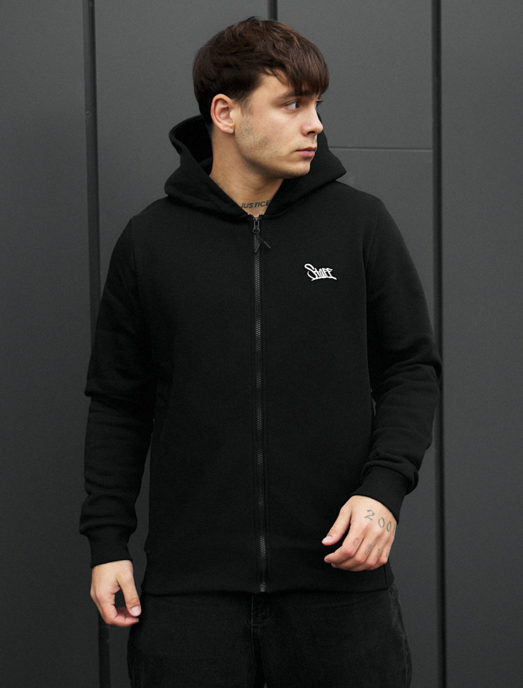 Bluza Staff black zip fleece