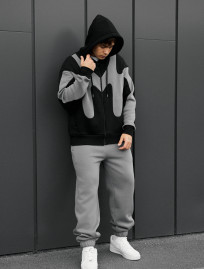 Dres Staff far black & gray oversize fleece