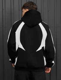 Bluza Staff black & white logo oversize fleece