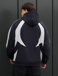 Bluza Staff navy & light gray logo oversize fleece