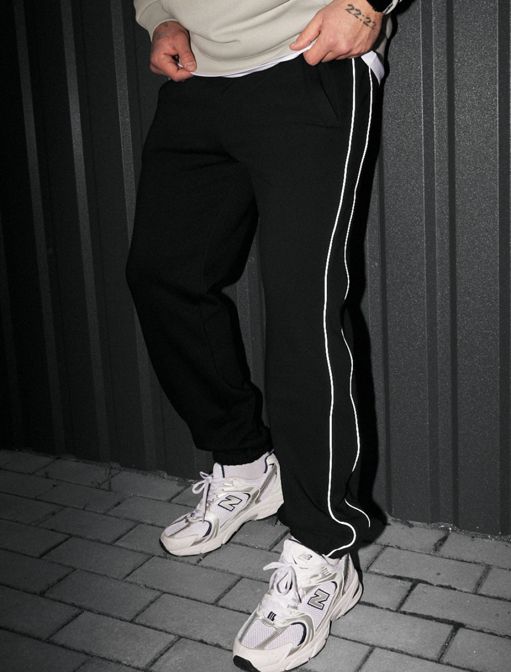 Spodnie dresowe Staff al black reflective fleece