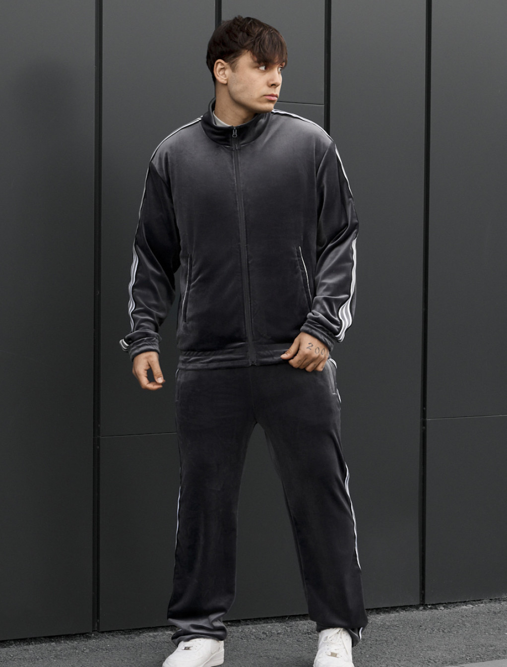 Dres Staff van graphite zip