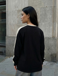 Longsleeve Staff us black & milk