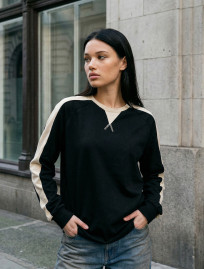 Longsleeve Staff us black & milk