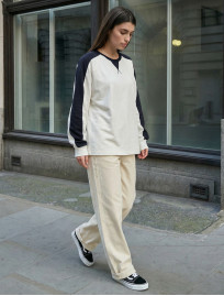 Longsleeve Staff us white & navy