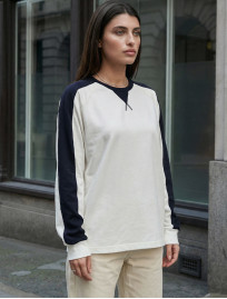 Longsleeve Staff us white & navy