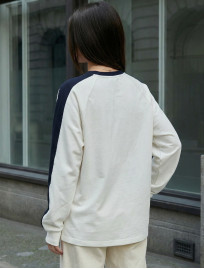 Longsleeve Staff us white & navy