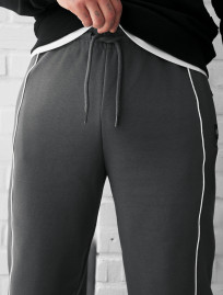 Spodnie dresowe Staff siv dark gray reflective