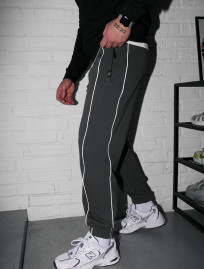 Spodnie dresowe Staff siv dark gray reflective