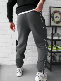 Spodnie dresowe Staff siv dark gray reflective