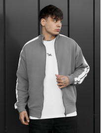 Olimpijka Staff lok zip light gray oversize