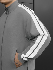 Olimpijka Staff lok zip light gray oversize