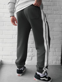 Spodnie dresowe Staff un dark gray lampas