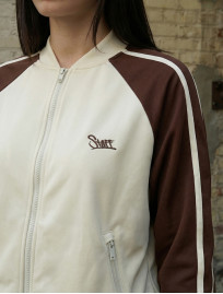 Dres Staff adi zip logo milk & brown