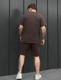 Komplet koszulka + spodenki Staff mb logo dark brown