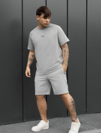 Komplet koszulka + spodenki Staff mb logo light gray