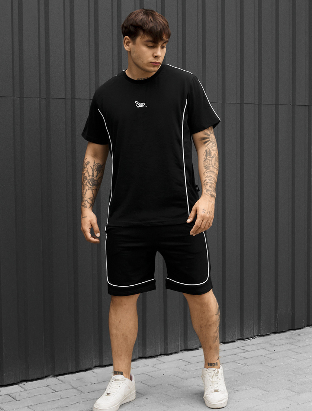 Komplet koszulka + spodenki Staff in black logo