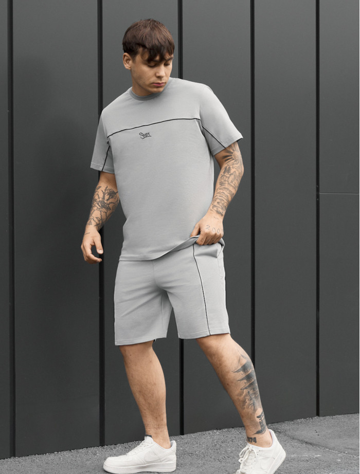 Komplet koszulka + spodenki Staff oc light gray