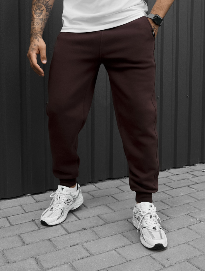Spodnie dresowe Staff rol brown fleece