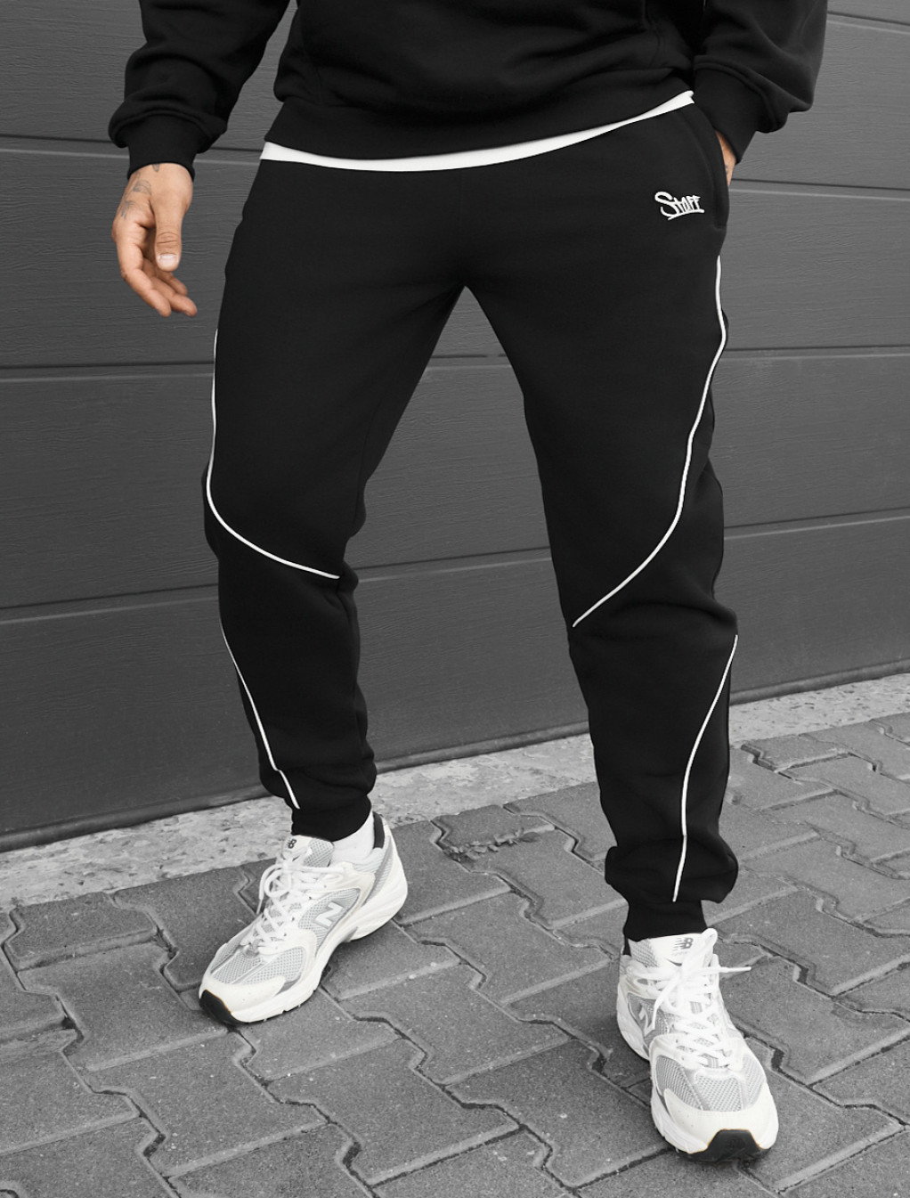 Spodnie dresowe Staff tlo black reflective fleece